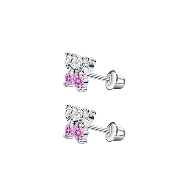 Twinkle Charm Butterfly Stud Earrings, Stainless Steel