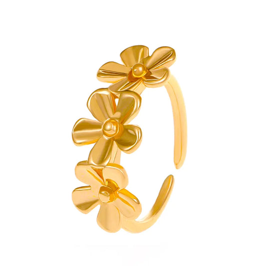 Petal Pathway Floral Toe Ring