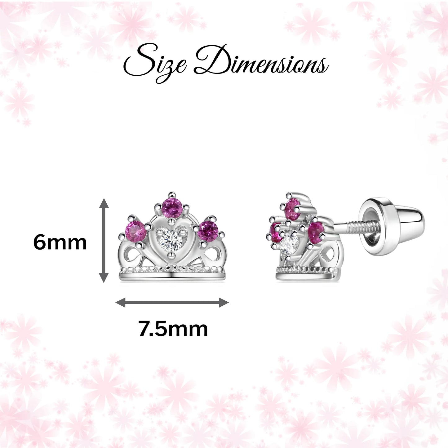 Royal Elegance Crown Stud Earrings