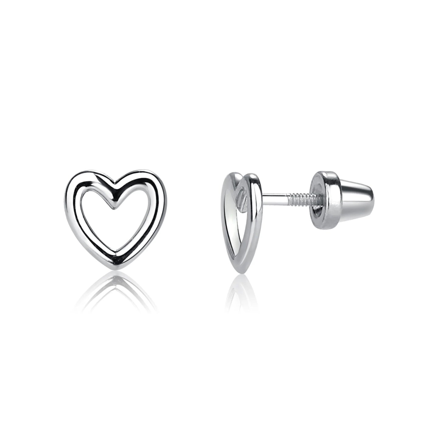 Timeless Love Open Heart Stud Earrings