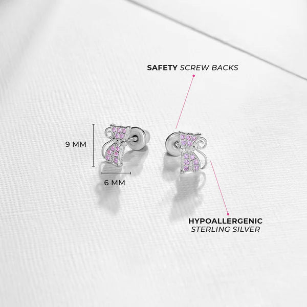 Sassy Kitty Cat Girl Earrings