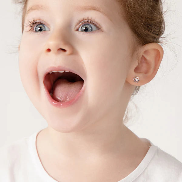 Spring Cubic Zirconia Flower Child Earrings