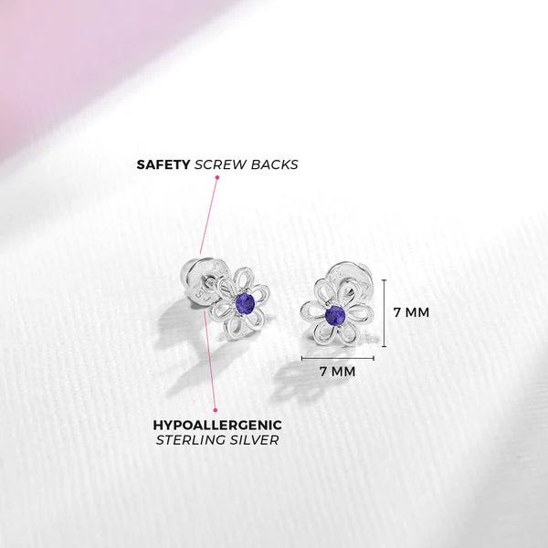 Spring Cubic Zirconia Flower Child Earrings